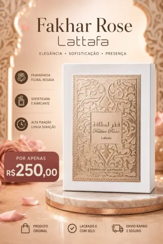 Perfume Árabe Lattafa Fakhar Rose 100ml