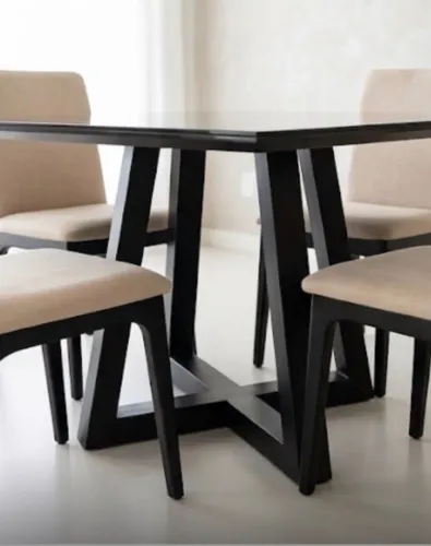 Mesa de jantar quadrada com 6 cadeiras