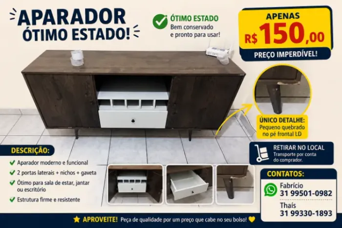 Aparador em ótimo estado - R$ 150,00