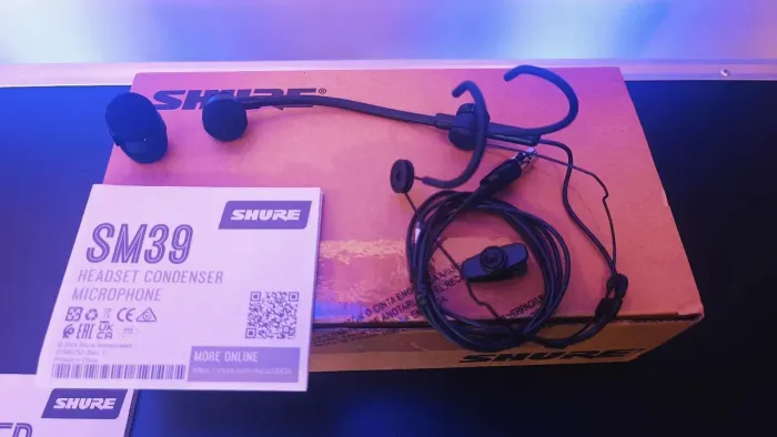 Headset Profissional SM39 SHURE Original Profissional Para Sistemas sem Fio