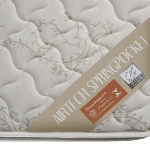 Colchão Casal Air Tech Molas Ensacadas Suporte e Conforto