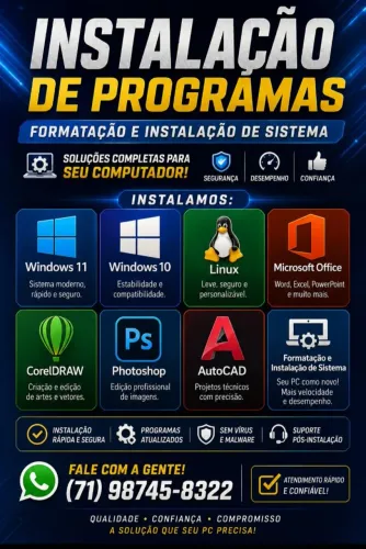Formatação e Instalação de Programas