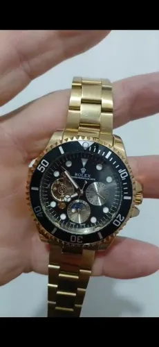 RELÓGIO  RLX  AUTOMÁTICO GOLD  SHADAY TURBILHÃO 