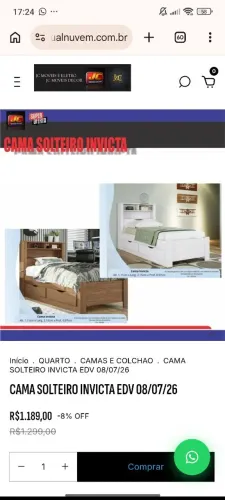 CAMA SOLTEIRO INVICTA