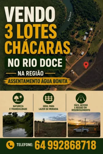 Vendo ou troco lotes chácaras cada um 1.000 mts quadrados