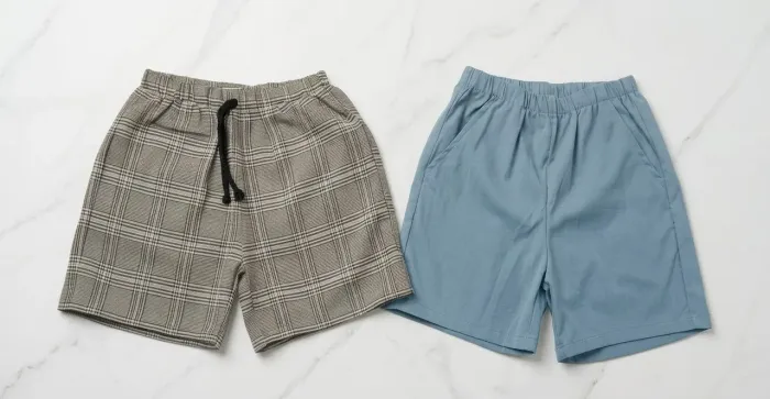 Kit 2 Shorts Infantil Menino Casual Alfaiataria E Xadrez Premium