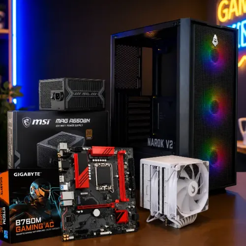 Peças de PC gamer (Placa mãe / Gabinete / Air cooler / Fonte) - Kit gamer