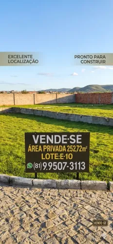 Vendo terreno no condomínio Gold Park, Agrestina