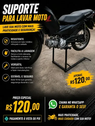 Suporte para lavar sua moto!! fazemos sob encomenda.