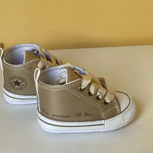 Tênis bebê All Star Dourado converse n° 16