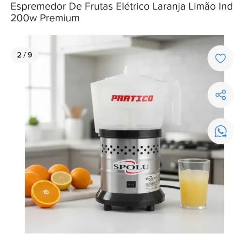 Vendo extrator espremedor de laranja. Semi- novo   Marca Spolu,modelo Prático SPL-097,127 