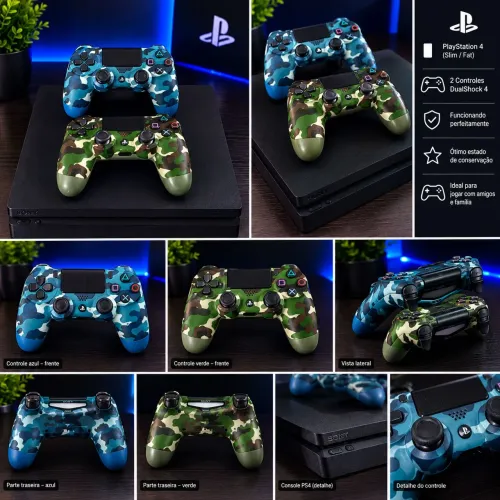 Ps4 completo com controle personalizado