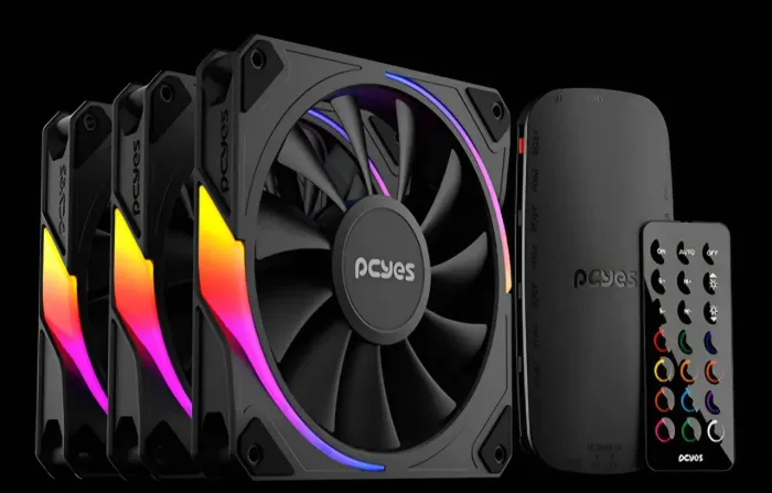 Kit 4 fans + controladora PCYES sangue frio III
