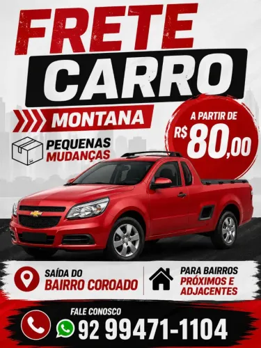Faz frete pequenas mudanças e transporte 