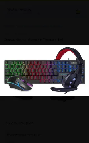 Combo Gamer Acegeek Thunder 4in1 R$100