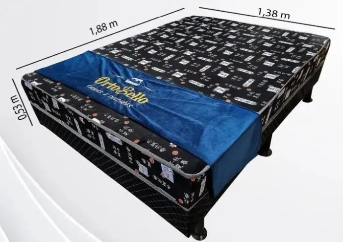 Cama Box Conjugada Casal D23 Black - Ortobello 