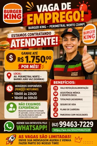 Vaga de emprego!