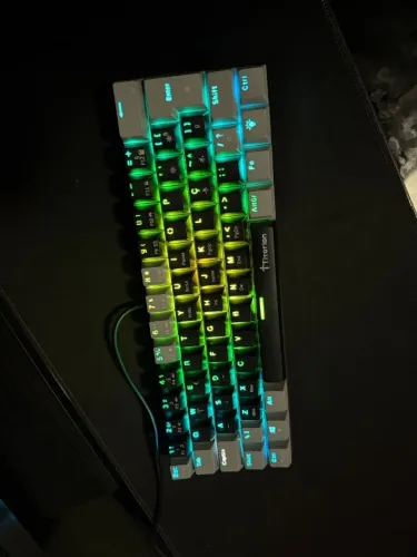 Teclado Mecânico Gamer 60% Switch Huano Brow Red Pc Computador Switch Marron Português Br