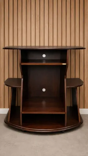 Vendo Rack usado, em ótimo estado de conservação. Base arredondado, no marrom escuro.