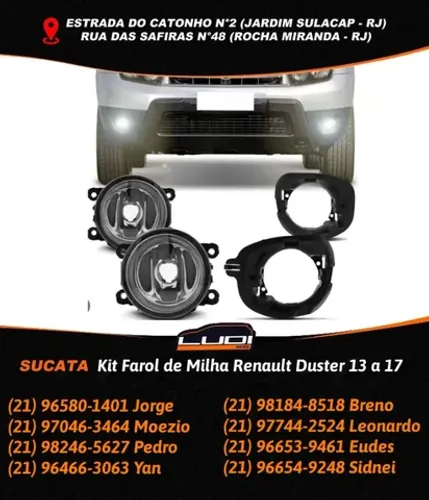 Kit farol de milha Renault Duster 2013 a 2017