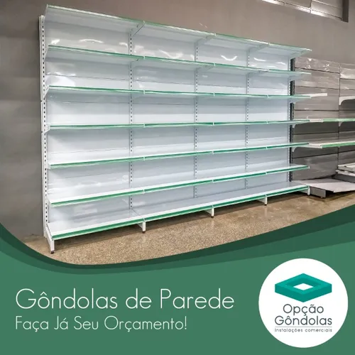 Gôndolas de Parede | Prateleiras Novas