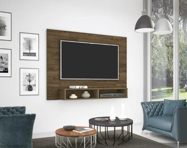 Painel Atlas Para TV Ate'' 47'' Com Nicho Para Aparelhos !Montagem + Frete Grátis !