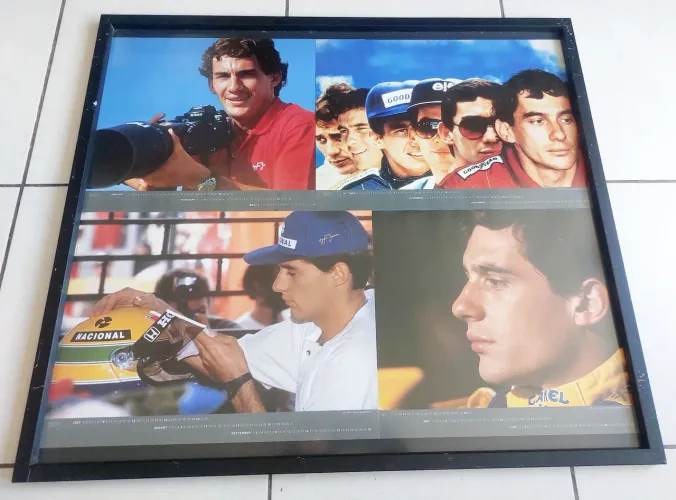 Quadro Calendário Fotografico Ayrton Senna Original - Exclusivo Reliquia 2001
