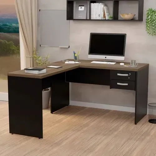 Mesa em L 120x150 com Gaveta Maranello 25mm (Nova)