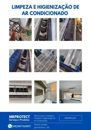Limpeza e higienização de Ar condicionado 