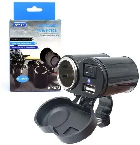 (NOVO) Adaptador Tomada Para Moto Knup Kp-572