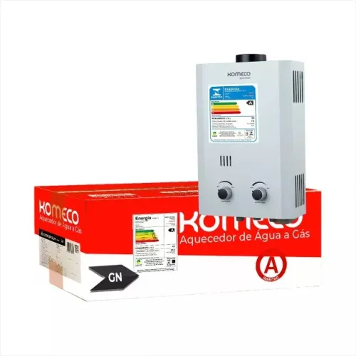 Aquecedor A Gás Gn Komeco Slim Ko 07m Bp Cor Branco com Kit de Instalação