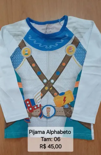 Pijama Alphabeto 6 anos