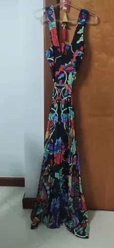 Vestido longo FARM PROMOCAO BLACK FRIDAY ANTECIPADO