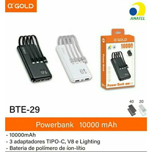 Power Bank 10000aph (Honestidade e Qualidade Distribuidora JK Eletrônicos) ATACADO / VAREJ