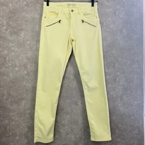 Calça Amarela Skinny Zara Girls Tamanho 13-14 Com Elastano