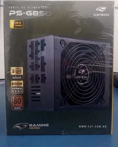 FONTE 850W C3TECH NOVO LACRADO FRETE GRÁTIS PARA MACEIÓ
