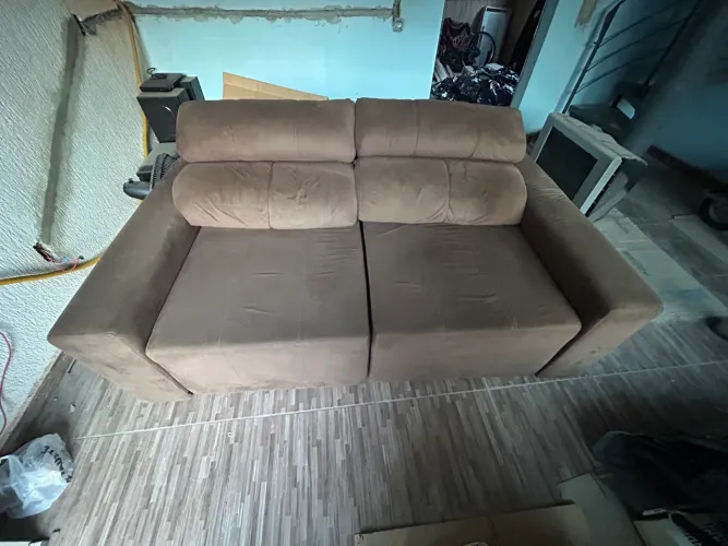 Sofá Moderno Alto Padrão Retrátil 2,00x1,20m Marrom 
