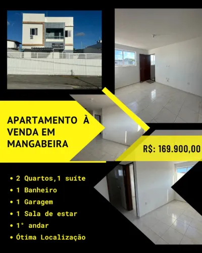 Apartamento em Mangabeira com 02 quartos, sendo 01 suíte e ótima localização.