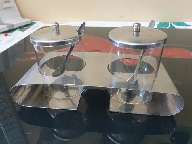Conjunto Serviço para Molhos, Geleias e Especiarias com 7 Pecas Inox