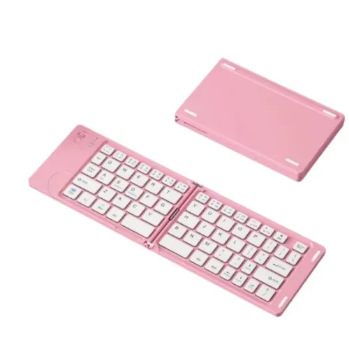 Teclado Sem Fio Bluetooth Dobrável AL-313 J ROSA