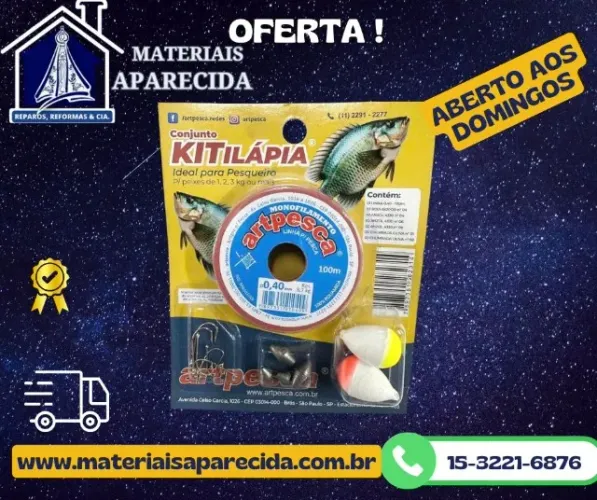 Kit Pesca Linha 0,40 Anzol Boia ArtPesca