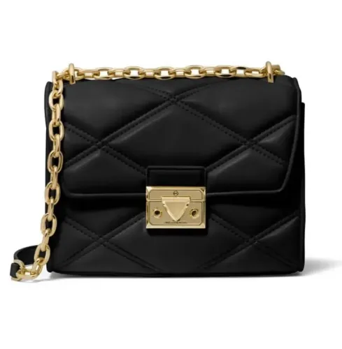 Bolsa Feminina Michael Kors Preta com Corrente Dourada