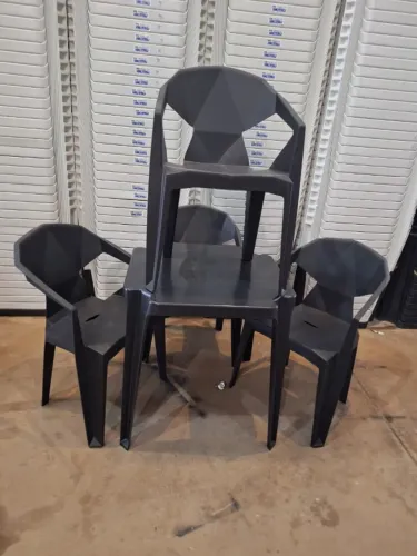 jogo de mesa de plástico  cadeira 3d poltrona preciosa 