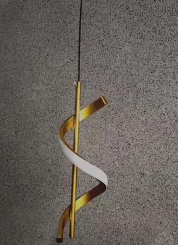 Lustre NOVO Pendente Luminária de Teto Led Dourado