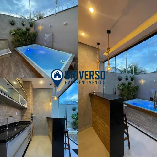 Linda Casa de 3/4 suítes e piscina no Bairro Sim