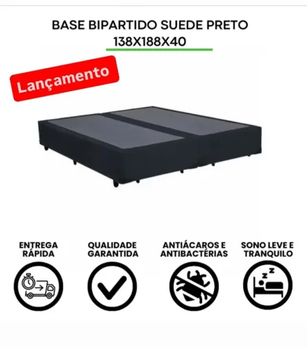 base bipartida casal tamanho 138x188 - novas direto da fabrica - entregamos