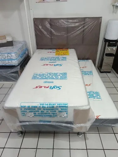 CAMA BOX SOLTEIRÃO COM BICAMA MOLAS ENSACADAS 