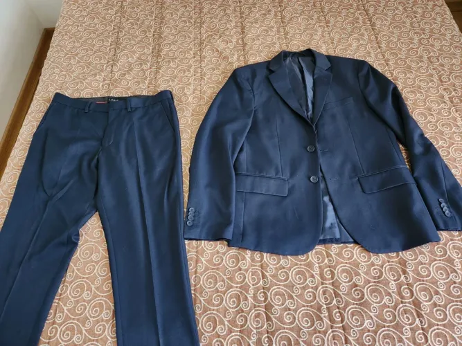 Terno slim Lavieen azul marinho NOVO! tamanho M