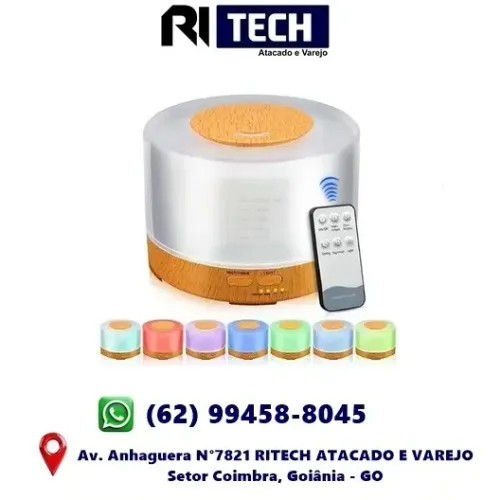 Umidificador de Ar e Ambiente Difusor de Aromas 500ml 