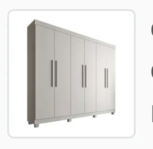 Armário guarda roupa branco L 2,50 x A 2,26 x P 0,47 cm